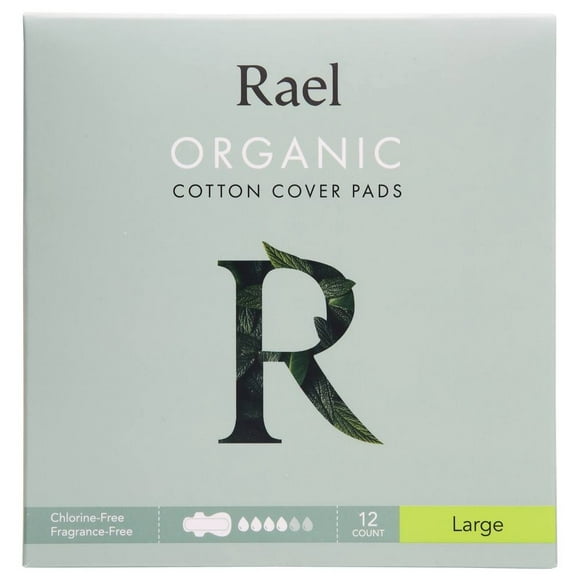 Rael - Organic Cotton Cover Pads Large - 12 Count