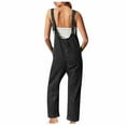 thumbnail image 4 of BRGZLK Women's Casual Summer Jumpsuits 2025 Casual Sleeveless Y2K Romper Long Playsuit Strap Button Jumpsuit Black S, 4 of 6