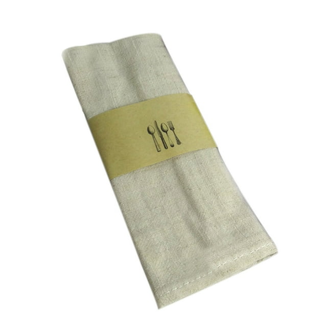 SHOWERORO Dish Cloth Flax Creamy Protect Clothes for Wedding Party 1Set