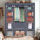 thumbnail image 2 of Organizador Armable de 12 Secciones Closet Portatil de Tela y Aluminio Moderno para Hogar e Interior Color Gris, 2 of 7