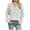 Grey, variant on Plain Pullover Hoodies for Women 2025 Fall Winter Long Sleeve Button Ribbed Hooded Sweatshirt Pullover Tops