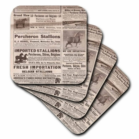 

1913 Vintage Horse Ads set of 8 Coasters - Soft cst-12368-2