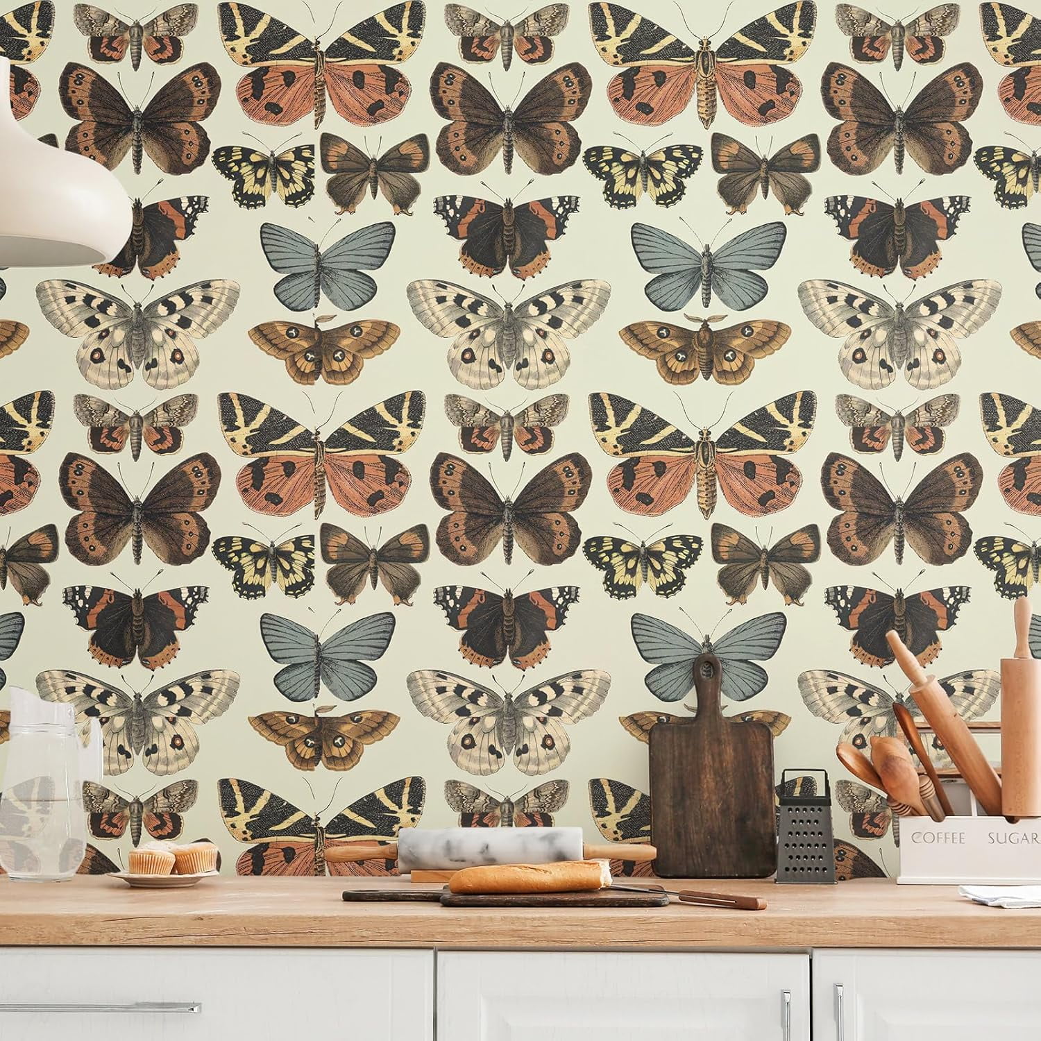 Peel-and-stick wallpaper view