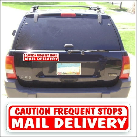 Solar Welcome Sign Magnet Magnetic Sign - Mail Delivery Caution Frequent Stops For Delivery Vehicle, Newspaper Or Rural Mail Delivery Car Or Truck - 3 x 14 inch, Magnetic sign.., By Solar Graphics USA ()