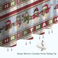 thumbnail image 6 of Red and Green Christmas Snowman Pattern Shower Curtain 36"x72" ,Bathroom Decorative Shower Curtains Set with 12 Hooks,Modern Waterproof Washable Shower Curtain, 6 of 6