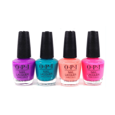 OPI Nail Lacquer, Neon Collection Summer 2019, Set of 4 Minis (0.13 Oz Each)