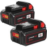 SUNBAT 2Packs 18V 6.0Ah Battery Replacement for Milwaukee M18 Battery