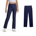 thumbnail image 2 of Teen Girl Uniform Pants Skinny Pants Stretch Pants With Pockets Flare Leg Pants Purple Pants Back To School Outfits for Teen Girls Teen Cute Clothes for Girls 14-15 Years, 2 of 5