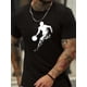 thumbnail image 1 of Camiseta con estampado de jugador de baloncesto en contraste, cuello redondo y manga corta, estilo casual y elegante para actividades de verano al aire libre. Ideal para adultos, hombres, adolescentes, 1 of 6