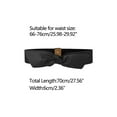 thumbnail image 3 of INSPIRE CHIC Women Wide Elastic Waist Belts Bow Knot Belts Snap Button Black 66-76cm/25.98-29.92", 3 of 4