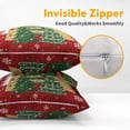 thumbnail image 3 of Christmas Red Throw Pillow Covers 20x20 Inches, Set of 2 Gold Green Xmas Trees Holiday Decor Square Pillowcase Cotton Linen Cushion Covers for Sofa Living Room Couch Bedding, 3 of 6