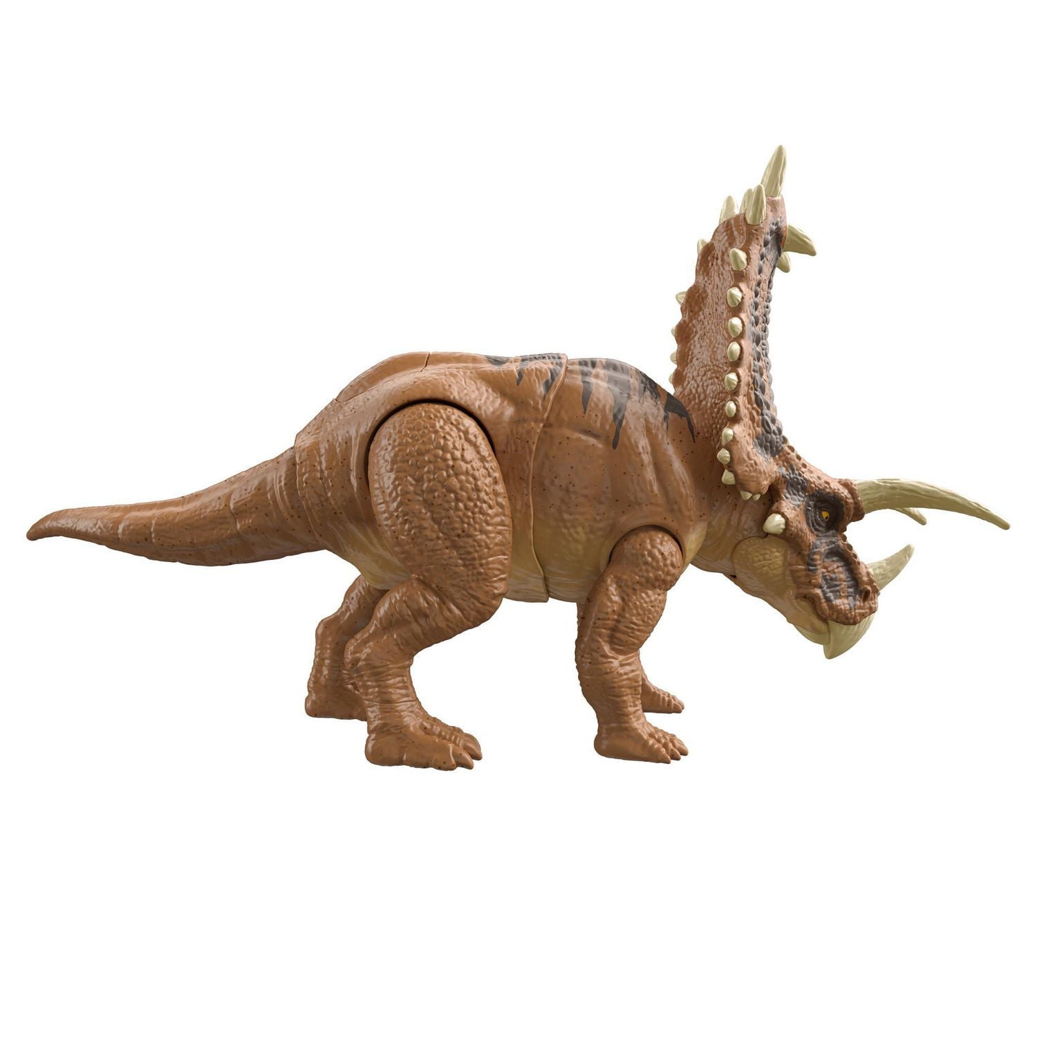 ​Jurassic World Camp Cretaceous Mega Destroyers Pentaceratops Dinosaur Action Figure, Toy Gift with Movable Joints, Attack and Breakout Feature