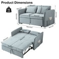 thumbnail image 6 of Linen Chenille 54" Pull Out Sofa, Gray, 6 of 9