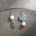 thumbnail image 2 of Pendientes de Gota de Agua con Perlas Barrocas Asimétricas Estilo Bohemio Vintage Shaofei, 2 of 5