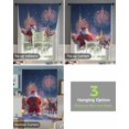thumbnail image 4 of Santa Elk Christmas Tie Up Curtains for Window, Xmas Fireworks Snowflake Thermal Insulted Balloon Shade Adjustable Rod Pocket Curtains Valance Panels for Kitchen Bathroom Café 42 x 45, 4 of 7
