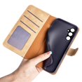 thumbnail image 6 of ﻿For Samsung Galaxy A15 4G/5G 6.5" Splicing Leather Pattern Flip Buckle Attachment/Closure, Card Slots/Pocket, PU Leather Flip Wallet Case,Yellow,For Galaxy A15 4G/5G, 6 of 6