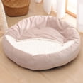 thumbnail image 1 of Small Dog Bed Cat Bed with Hooded Blanket Cozy Cuddler Orthopedic Puppy Pet Bed Donut Round Dog Burrow Cat Cave Anti-Slip Bottom ShopWise Round, 1 of 11