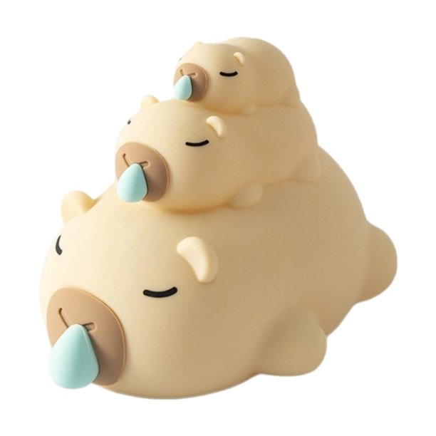 Capybara Night Light Lámpara Capybara Silicone Silicona Lámpara de noche de luz de noche para sala de estar de dormitorio de la universidad