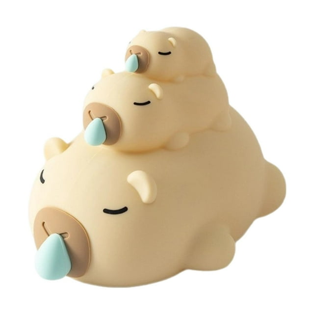 Capybara Night Light Lámpara Capybara Silicone Silicona Lámpara de noche de luz de noche para sala de estar de dormitorio de la universidad