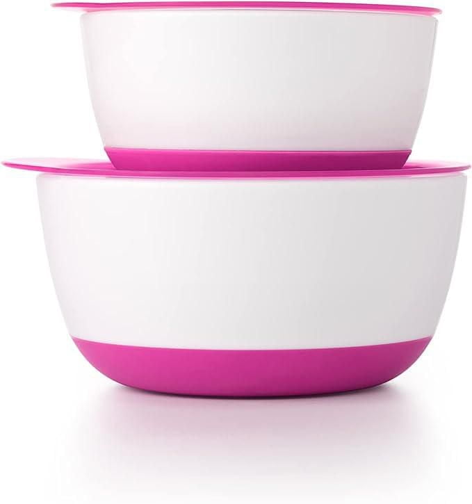 Oxo Tot Small and Large Bowl Set, pink