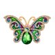 thumbnail image 2 of insignia de lujo del sombrero del vestido de joyería de broche del perno del colr de del diamante artificial del rhinestone Sunnimix Broches de mariposa del encanto, 2 of 8
