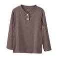 thumbnail image 3 of Acaics Girls' Long-Sleeve Layering T-Shirt: Fall Solid-Color Lightweight Modal Long-Sleeve Crew-Neck Top, Ages 0–15, 3 of 9