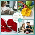 thumbnail image 6 of 33 Pcs Knitting Accessories Kit Including Number 0-9 Knitting Row Counter Chain 20 Pcs 10 Pcs Markers 2 Pcs Yarn Guide Finger Holders for Knitting Project colorful DIY, 6 of 6