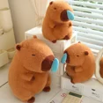 thumbnail image 3 of Fluffty Soft Stuffed Plushy Doll Snotty Capybara Plush Simulation Animals With Stretchable Nasal Mucus Capibara Kid Gift DMH, 3 of 6