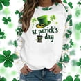thumbnail image 2 of St. Patrick's Day Shirts for Women Funny Crewneck Sweatshirt Shamrock Graphic Shirts Raglan Long Sleeve Tops Irish Pullover, 2 of 5