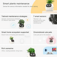 thumbnail image 3 of ITIGOITIE Smart Flowerpots, with Artificial Intelligence, Time Temperature Display, Multiple expressions, for Indoor Decoration, Gifts(White), 3 of 16