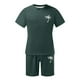 thumbnail image 4 of Conjunto de Sudadores de Hombres Impresión Casual Deportes de Manga Corta Cuello Redondo, Traje de Deporte de 2 Piezas con Pantalones de Corredores de Cintura Elástica, 4 of 4