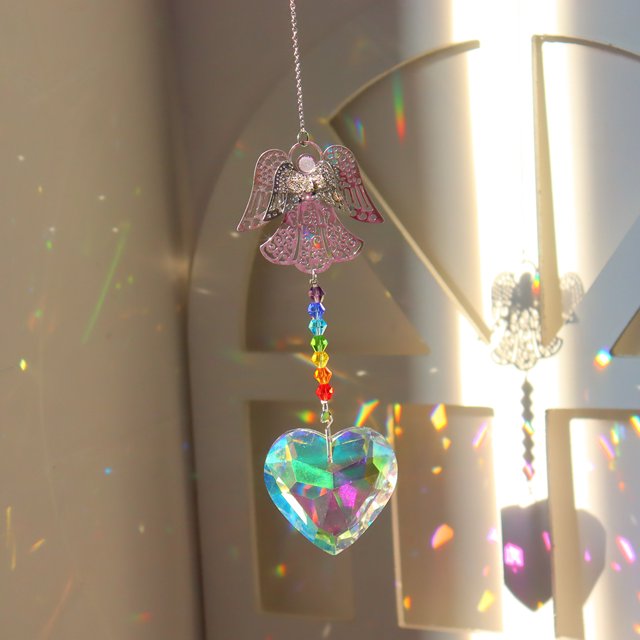 Crystal Light Catcher Angel Metal Creative Rainbow Light Catcher para el hogar (K) JShteea Libre de BPA