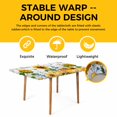 thumbnail image 4 of Yellow Sunflowers Table Cloths for 3 Foot Rectangle Tables, Elegant Pastoral Floral Watercolor Wooden Patio Waterproof Elastic Fitted Tablecloths, Washable Rectangular Table Cover for Camping, 4 of 8