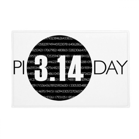 3.14 Pi Day Anniversary Ground Mat Non Slip Floor Bathroom Door Rug Carpet