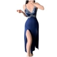 thumbnail image 2 of uublik Mesh Pajamas Dress Women Valentine's Day Night Gowns Soft Loungewear Sleepwear Blue, 2 of 6