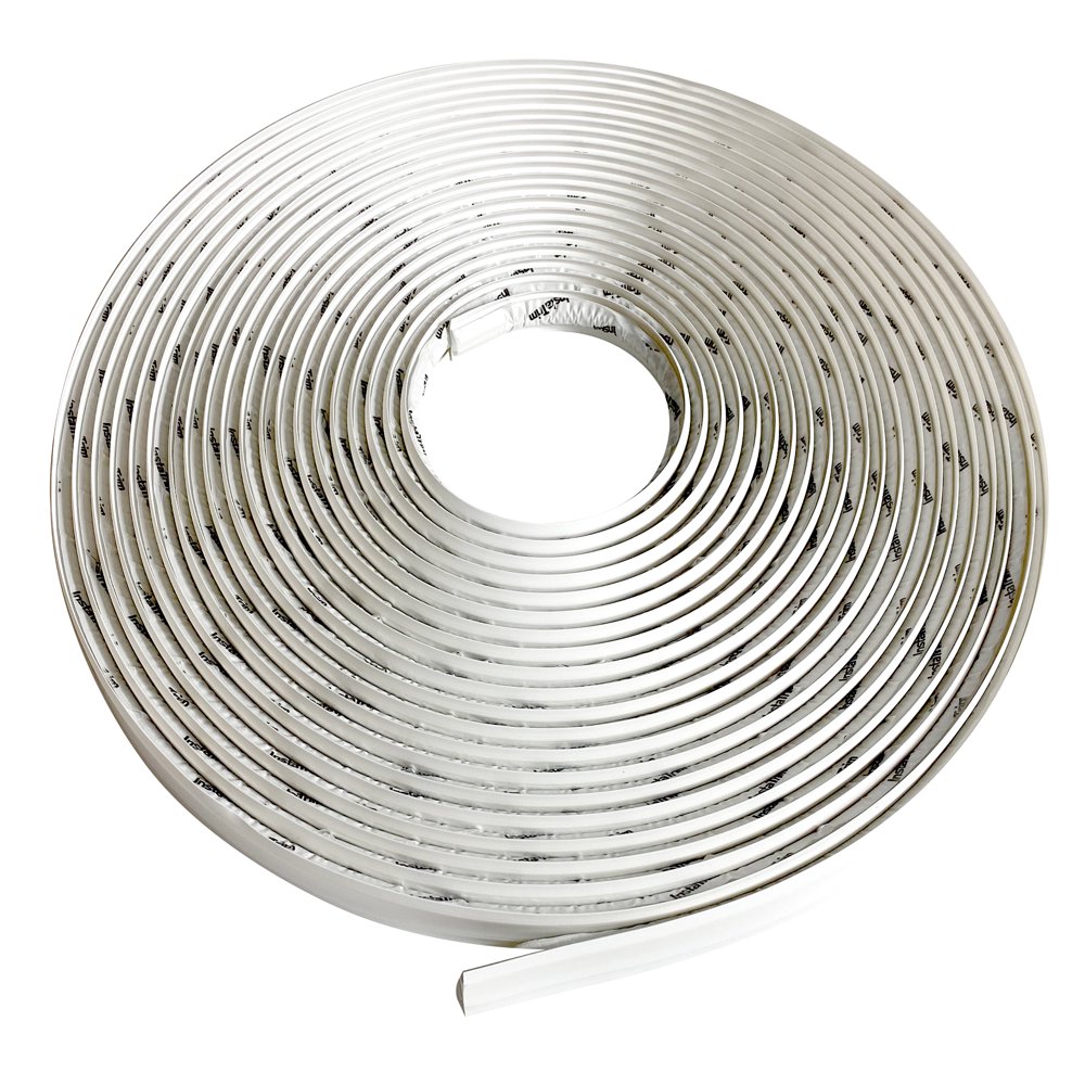 InstaTrim 3/4" Flexible Trim Moulding & Caulk Strips, White, 50 ft, 1 Pack