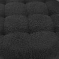 thumbnail image 5 of ITY International - Pouf Rond/ Repose-Pieds avec Rangement, Tissu Peluche, 18 Pouces x 16 Pouces, Noir, 5 of 5