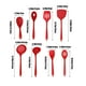 thumbnail image 3 of Juego de Utensilios de Cocina de Nailon Antiadherentes | Juego de Cuchara y Espátula con Espumadera y Cucharón | Herramientas Rojas Resistentes Al Calor, 3 of 6