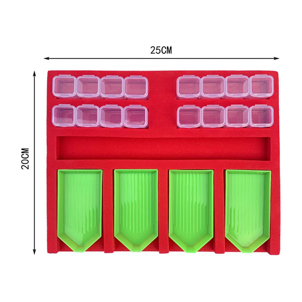 4 Sets Storage Tray Diamond Drawing Tools Art case Organizer Arts Crafts  Storage Organizer Beads Organizer Diamond Art Tool Paint Tools Container