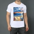 thumbnail image 2 of Women Oversize T-ShirtAmerican Flag Sand Summer Casual Short Sleeve Loose Tee Tops, 2 of 5