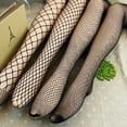 thumbnail image 3 of RISJM SIX Women's Breathable High-Waisted Fishnet Tight Plus Size, Black (2-Pack), 3 of 6