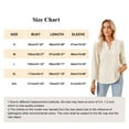 thumbnail image 4 of MOMOFEEL Long Sleeve Shirts for Women 3/4 Sleeve Loose Blouses V-neck Tunic Tops Summer (M9007 Apricot L), 4 of 9