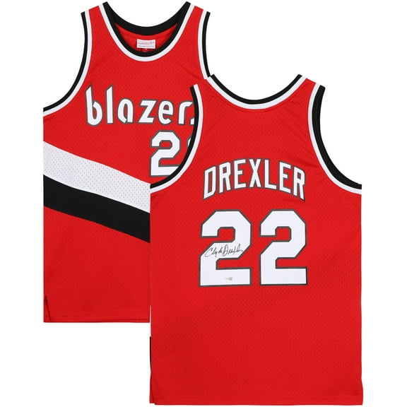 Clyde Drexler Portland Trail Blazers Autographed Red Mitchell and Ness Swingman Jersey - Fanatics Authentic Certified
