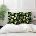 thumbnail image 5 of Lemon Pillow Covers 18 x 18 Inch Summer Black Yellow Throw Pillow Cover Set of 2 Spring Fruit Floral Pillow Case Decorative Cushion Covers for Sofa Couch Car Bedroom Decor, 5 of 6