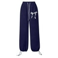 thumbnail image 5 of Sweatpants For Teen Girls Black Sweatpants Girls Cute Bow Print Joggers for Girls, Lightweight Baggy Sweatpants with Drawstring Waist & Pockets, 5 of 5