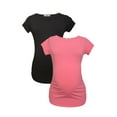 thumbnail image 6 of LVMA2000 - 2 Pack - Premium Soft Cotton - Women Maternity T-Shirt - 2 Piece Set, 6 of 13