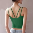 thumbnail image 4 of Tank Tops for Women with Built in Bra Solid Color Base Chest Wrapped Tank Top Green M, 4 of 4