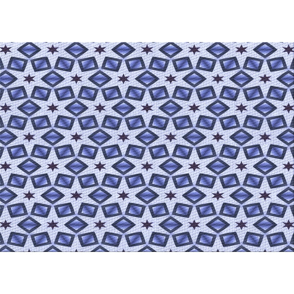 Ahgly Company Indoor Rectangle Patterned Deep Periwinkle Purple Area Rugs, 4' x 6'