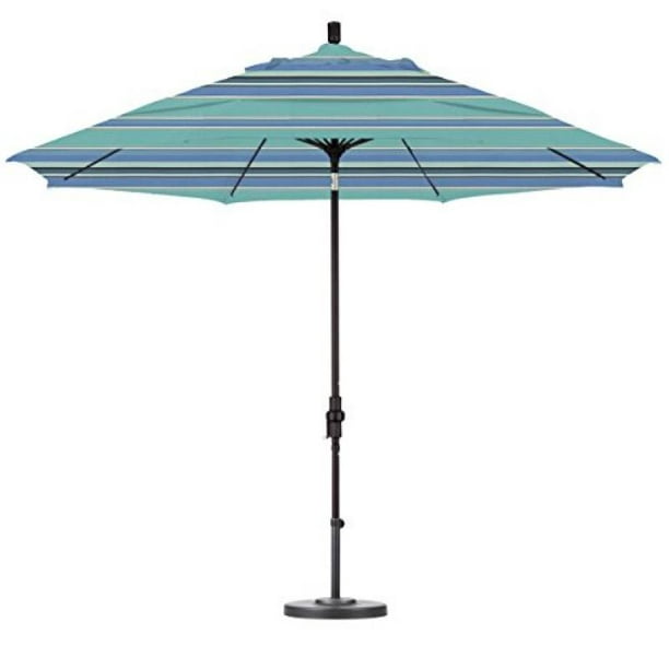 11' Fibre de Verre Marché Umbrella Collier Inclinaison DV Mat Noir/soleil/dolce Oasis