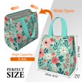thumbnail image 3 of Pioneer Flower Floral Print Pattern Insulated Lunch Bag for Women & Adults,Large Portable Soft Cooler Lunch Bag,Thermal Food Storage Tote with Pearl Cotton,8.66L,8.75x5.75x9.5 Inch, 3 of 6